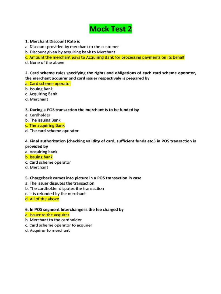 Digital Banking Mock Test 2 PDF