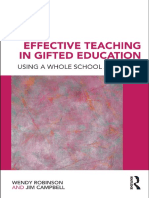 Wendy Robinson, Jim Campbell - Effective Teaching in Gifted Education - Using A Whole School Approach (2010)