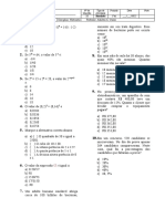 Simulado de Matemática com 10 questões