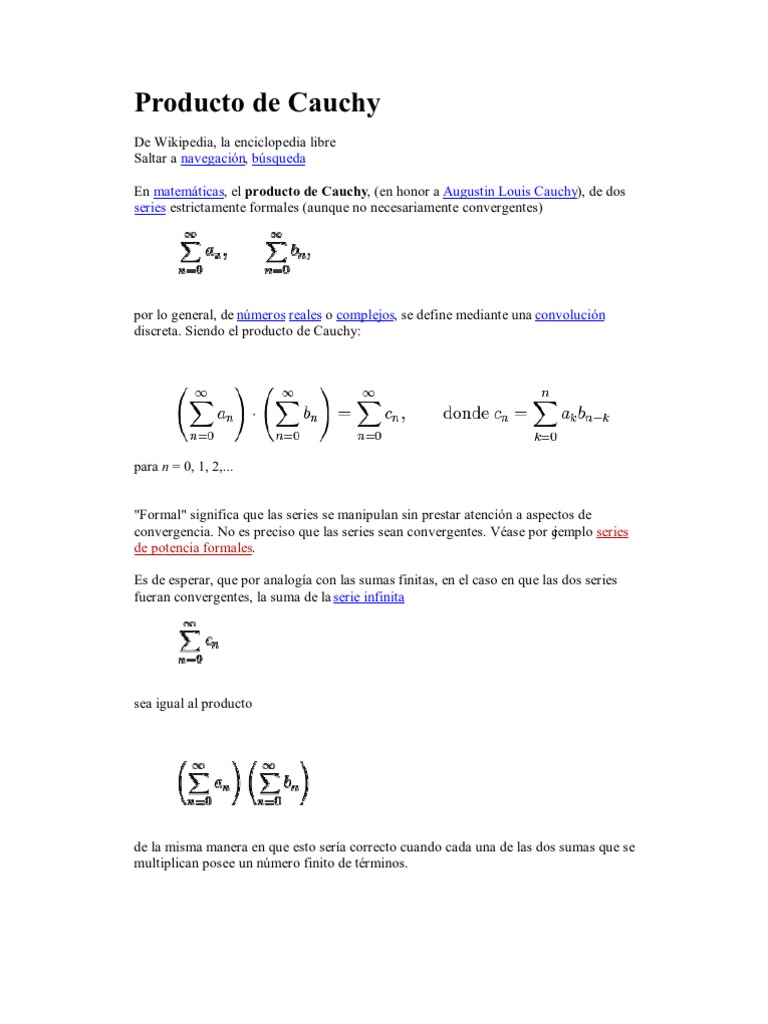 Producto de Cauchy