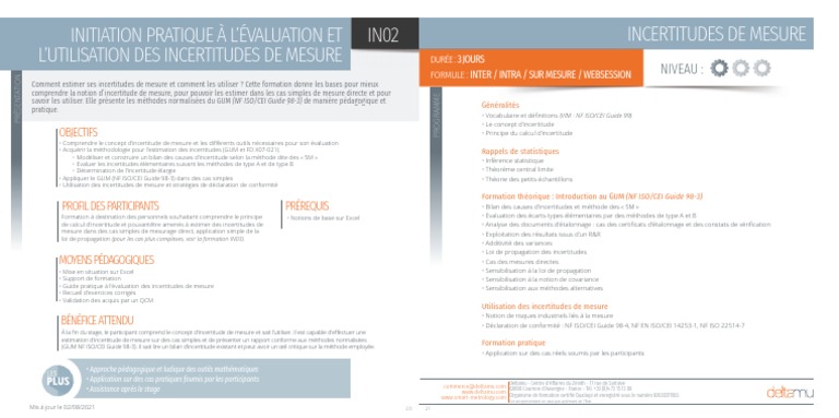 Deltamu - Programme de Formation IN02 | PDF