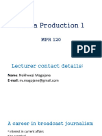 Media Production 1, Chapter 1