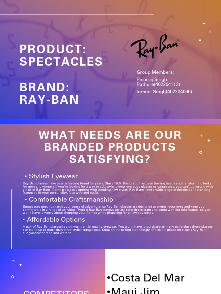 Ray-Ban Eyewear Brand Overview | PDF