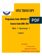 CHE-504 Lecture 1 Introduction of Spectroscopy by Dr. Charu C. Pant