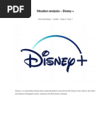 Marketing - Situation Analysis - Disney +