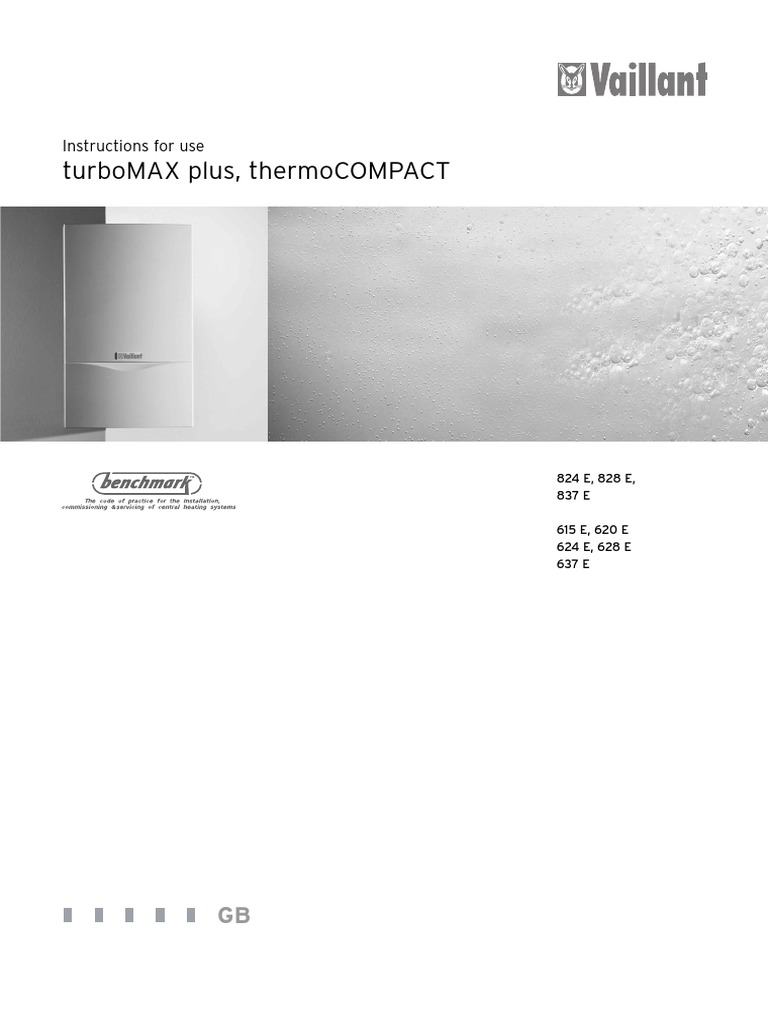 Vaillant turboMAX Plus 824 E User Manual PDF