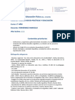 ED. FÍSICA. Planificación TSP 2° AÑO 2021