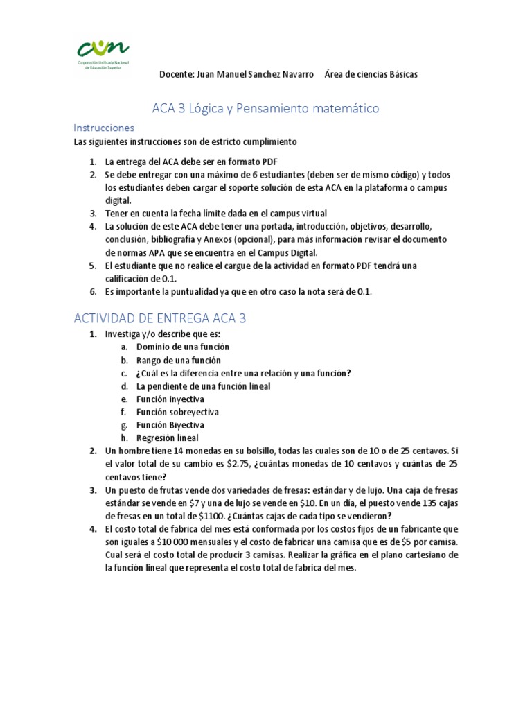 ACA 3 Lógica | PDF | Informática