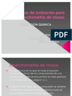 Métodos de Ionización para Espectrometría de Masas