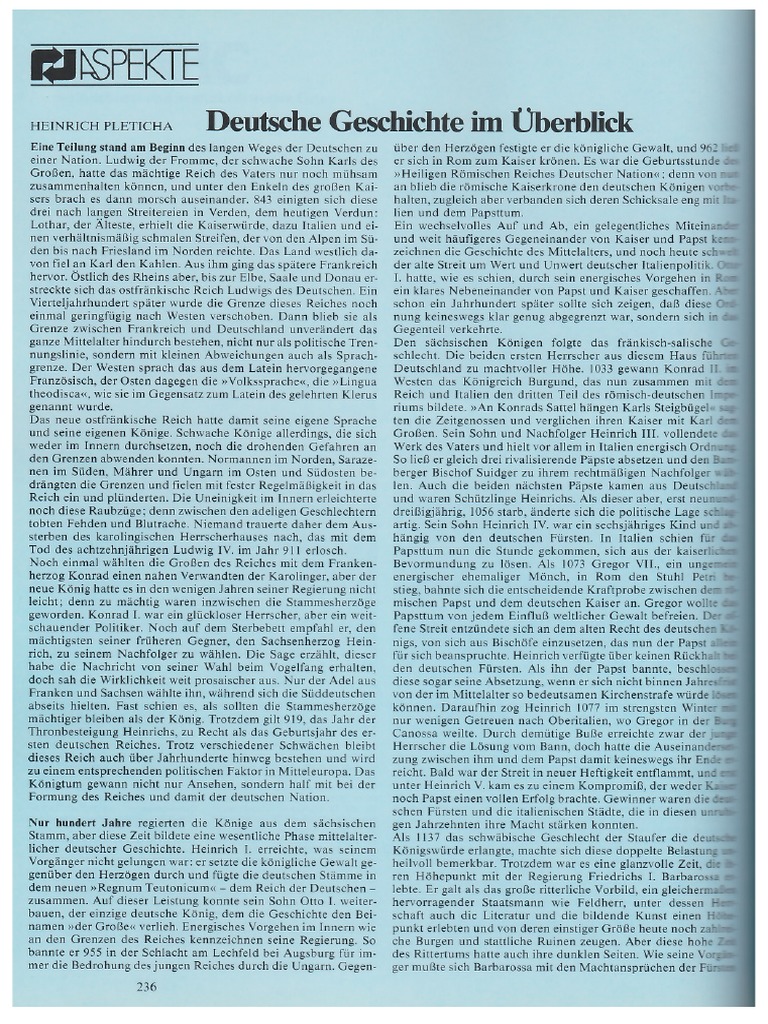 Deutsche Geschichte Im Überblick PDF