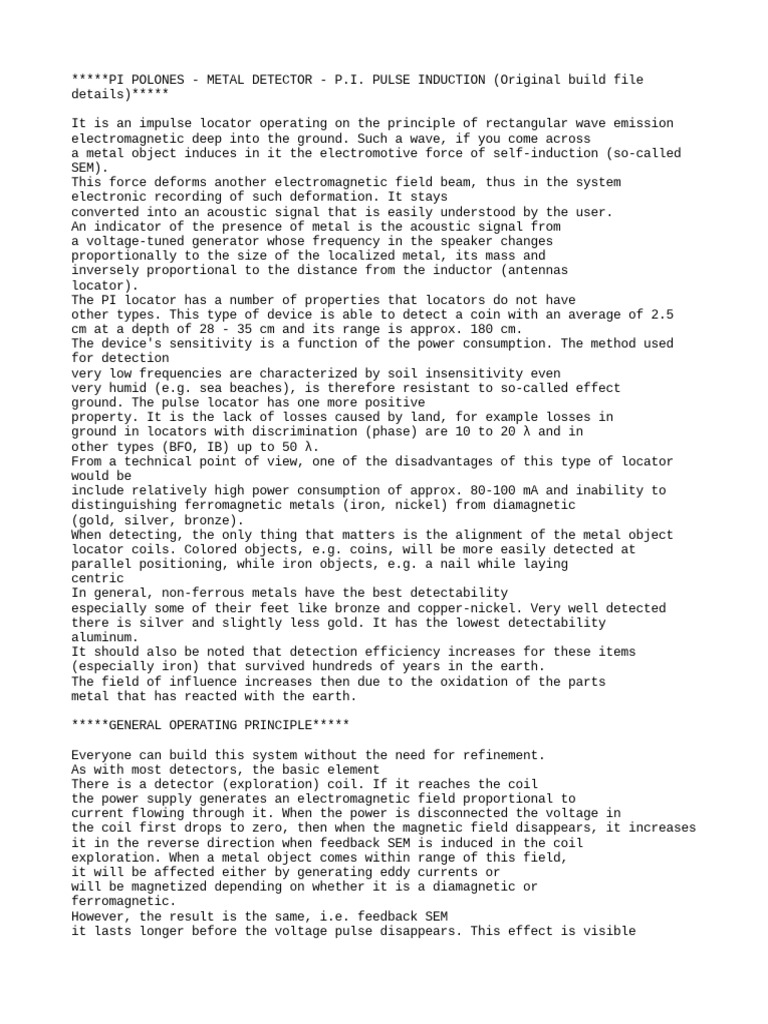 PI Polones (Original Build File Details) Translated From Polish | PDF