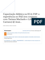 Capacitação Didática Na ECA-USP: A Experiência No PAE (Em Conjunto Com Tariana Machado e Liliane Caetano) at Anai..