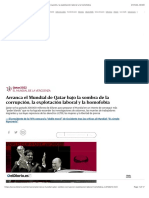 Arranca El Mundial de Qatar Bajo La Sombra de La Corrupción, La Explotación Laboral y La Homofobia