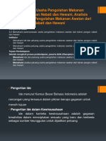 Materi Ide Dan Peluang Usaha, Analisis Peluang Usaha Pengolahan Makanan Awetan Dari Bahan Pangan Nabati Dan Hewani