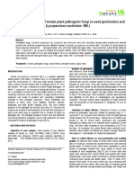 Effect of Culture Filtrates of Tomato Plant Pathogenic Fungi On Seed Germination and Seedling Growth of Tomato (Lycopersicon Esclentum Mill.