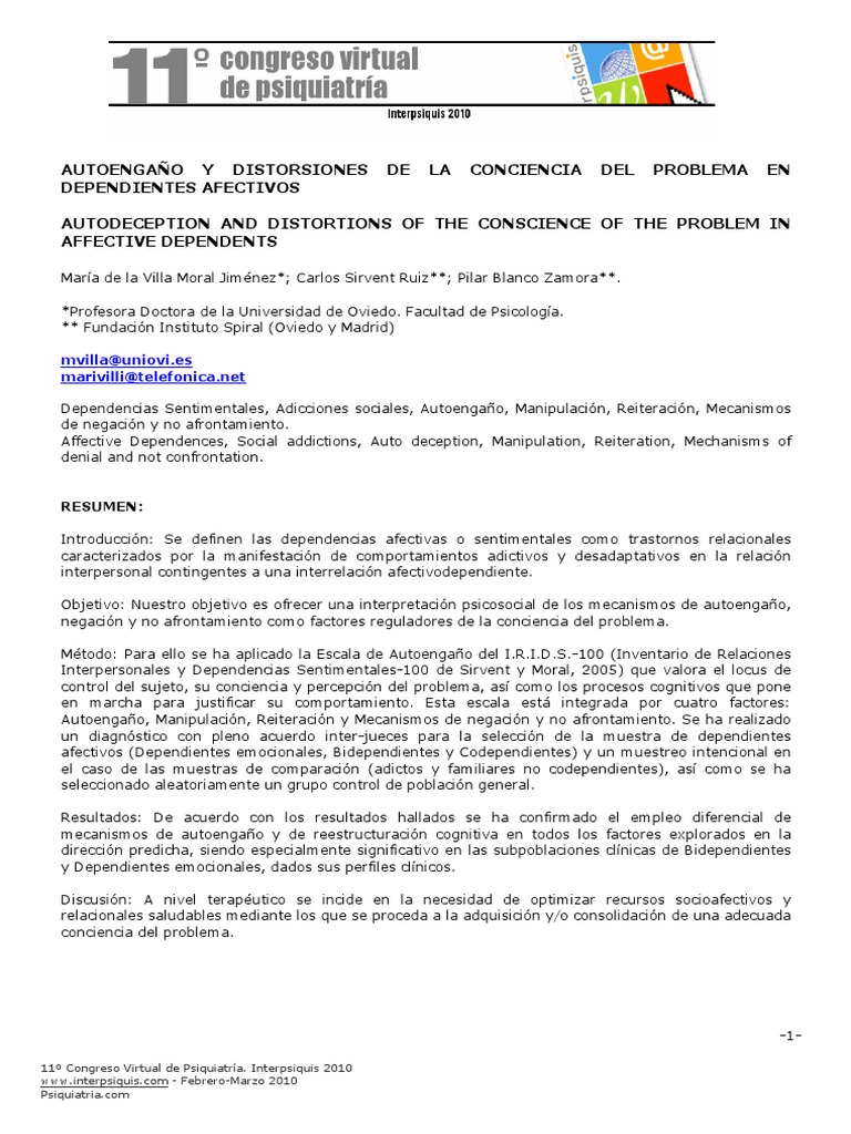 Autoengaño y Distorciones de La Conciencia | PDF | Parcialidad | Amor