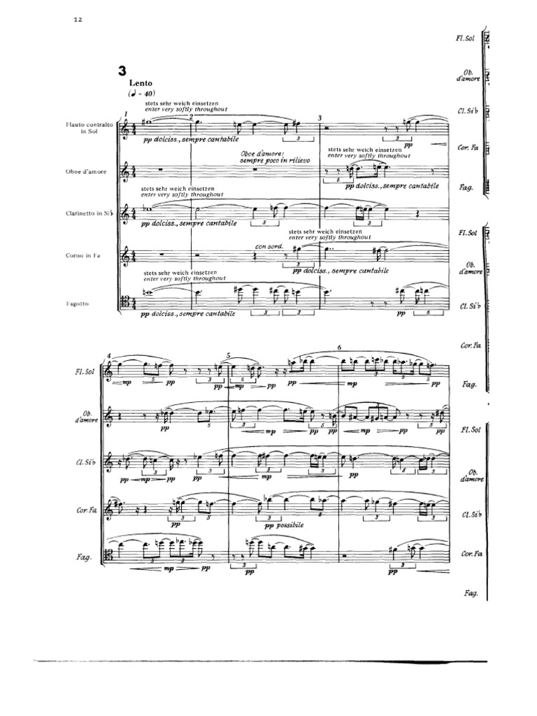 György Ligeti Lento 10 Pieces For Wind Quintet PDF