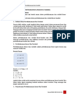 Pertidaksamaan Linear Dua Variabel