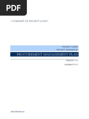 Procurement Management Plan