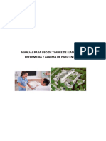 Manual para Uso de Timbre de Llamado de Enfermeria y Alarma de Paro en HBQP