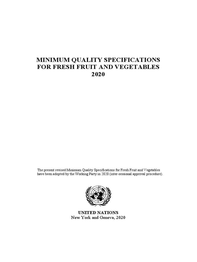 UNECE Quality Standards for Fresh Produce | PDF | Vegetables ...