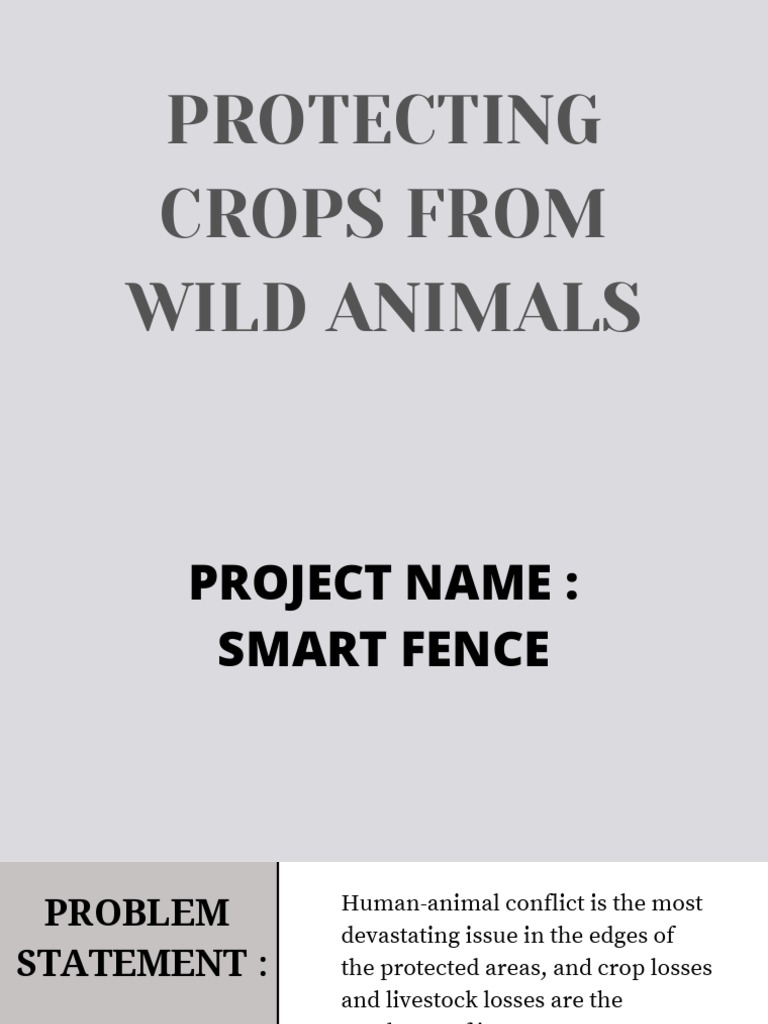 Protecting Crops From Wild Animals PDF