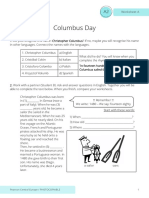 A2 Teenagers Columbus Day Lesson Plan Worksheet A