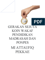 GERAKAN SEJUTA KOIN WAKAF PENDIDIKAN MADRASAH DAN PONPES