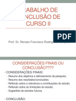 TCC II - Considerações Finais e Pôster - 2018