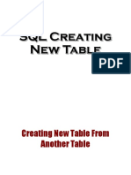 5- SQL Creating New Table