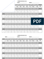 Bowling Score Card