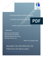 Balance de Materia en Un Proceso de Mezclado 