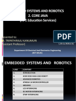 Embedded Systems and Robotics 2. Core Java (HPE Education Services)