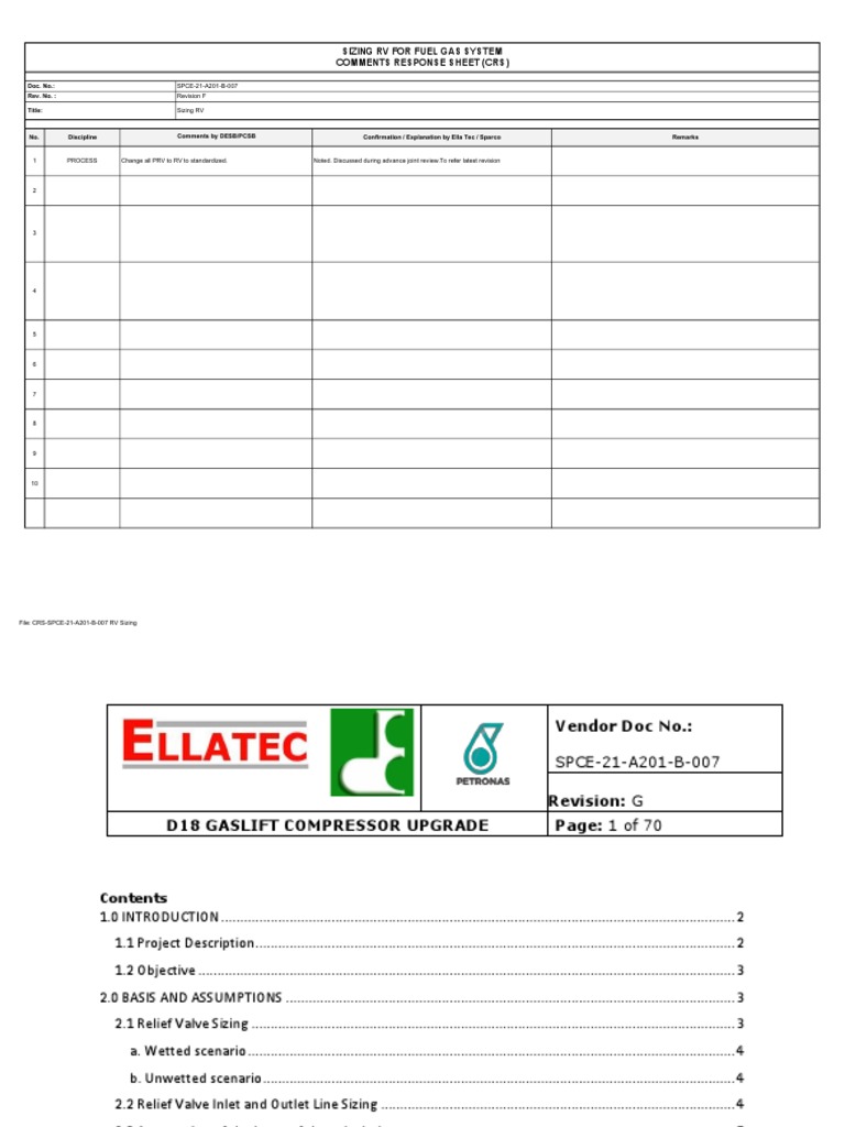 Rv Sizing Sample Pdf
