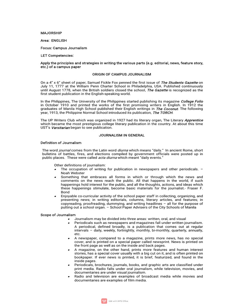 Campus Journalism-1 | PDF