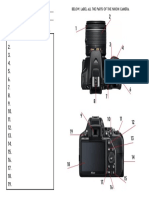 D3500 Camera Parts and Descriptions Handout