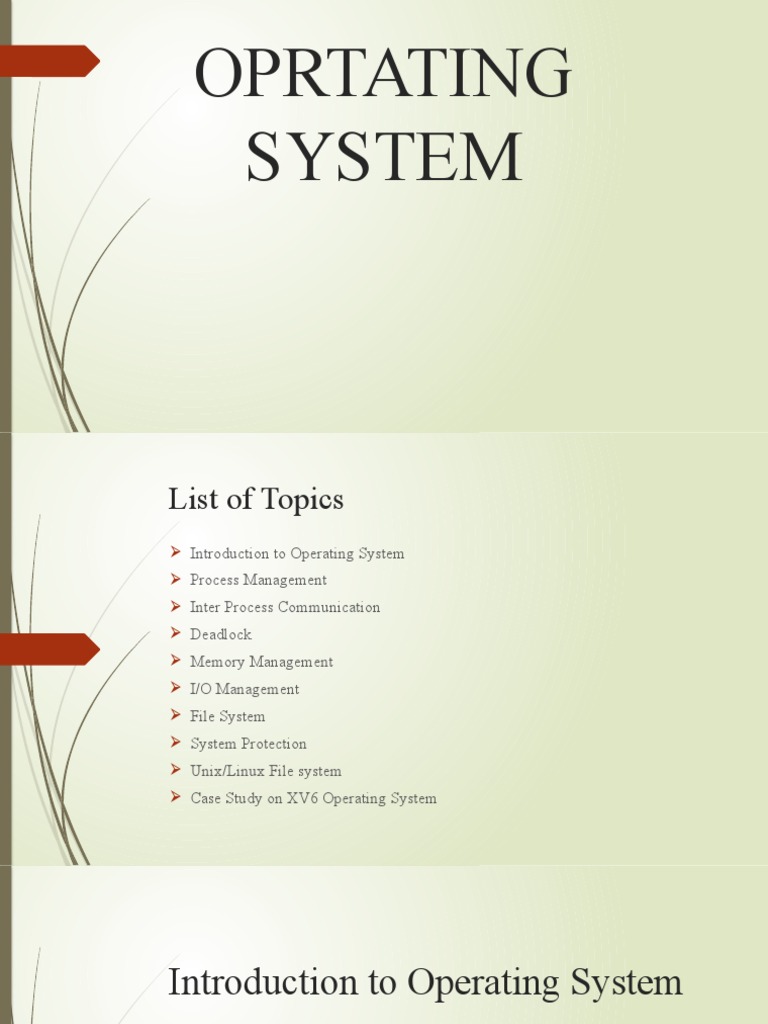 OS PPT | PDF | Operating System | Computer File