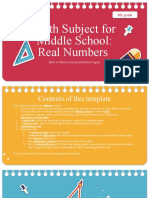 Math Subject For Middle School - 8th Grade - Real Numbers by Slidesgo