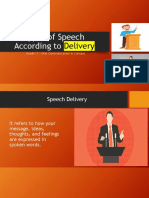 Types of Speech Delivery