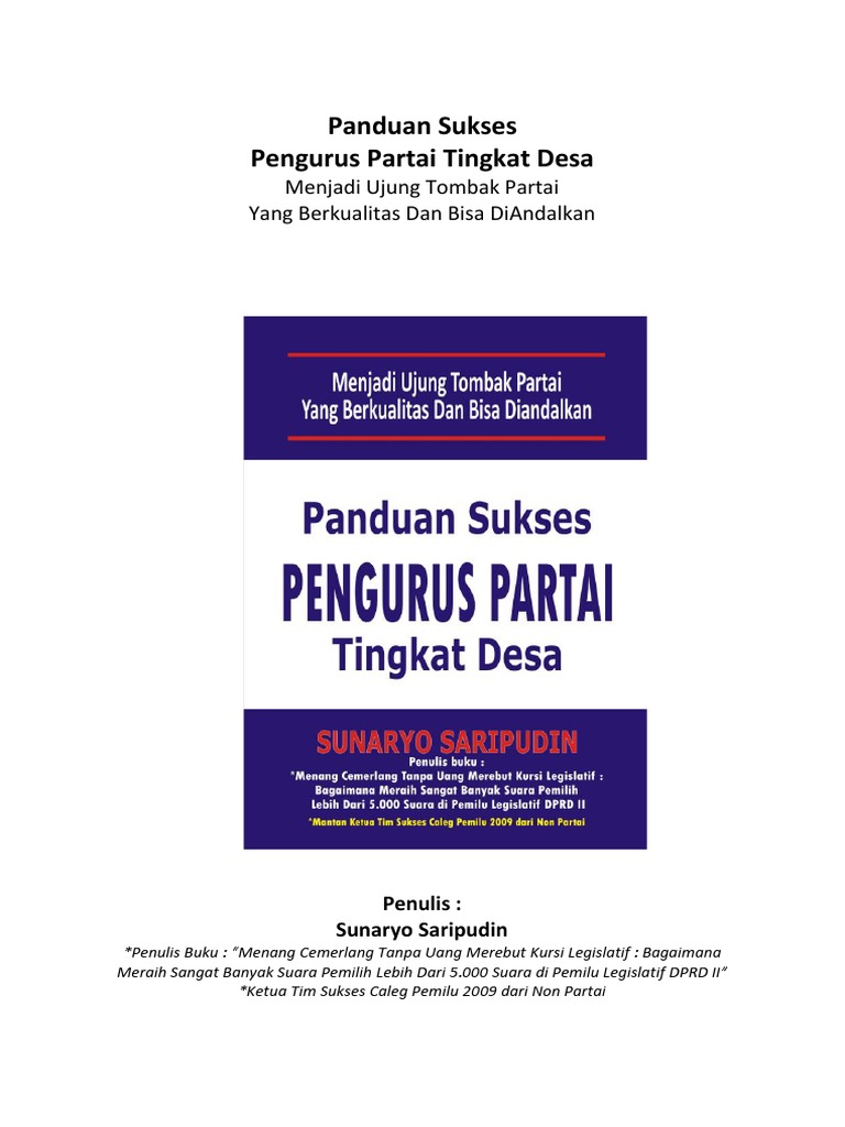 Panduan Sukses Pengurus Partai Desa | PDF
