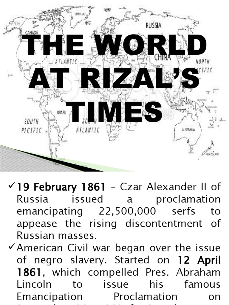 The World at Rizals Times | PDF | British Empire