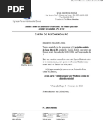 Carta de Recomendação ou Mudança