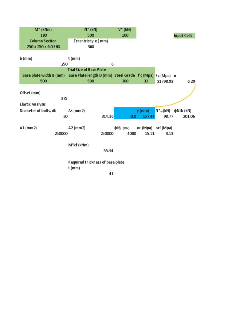 Fixed Base Plate Connection Design PDF