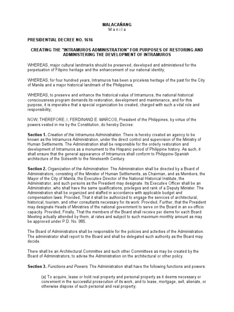 33 presidential decree no 1616 pdf