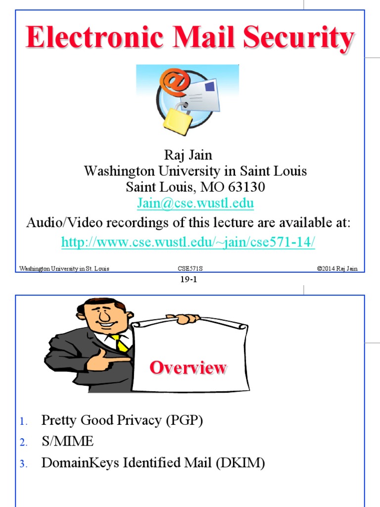 E Mail Security | PDF | Cryptography | Internet Standards