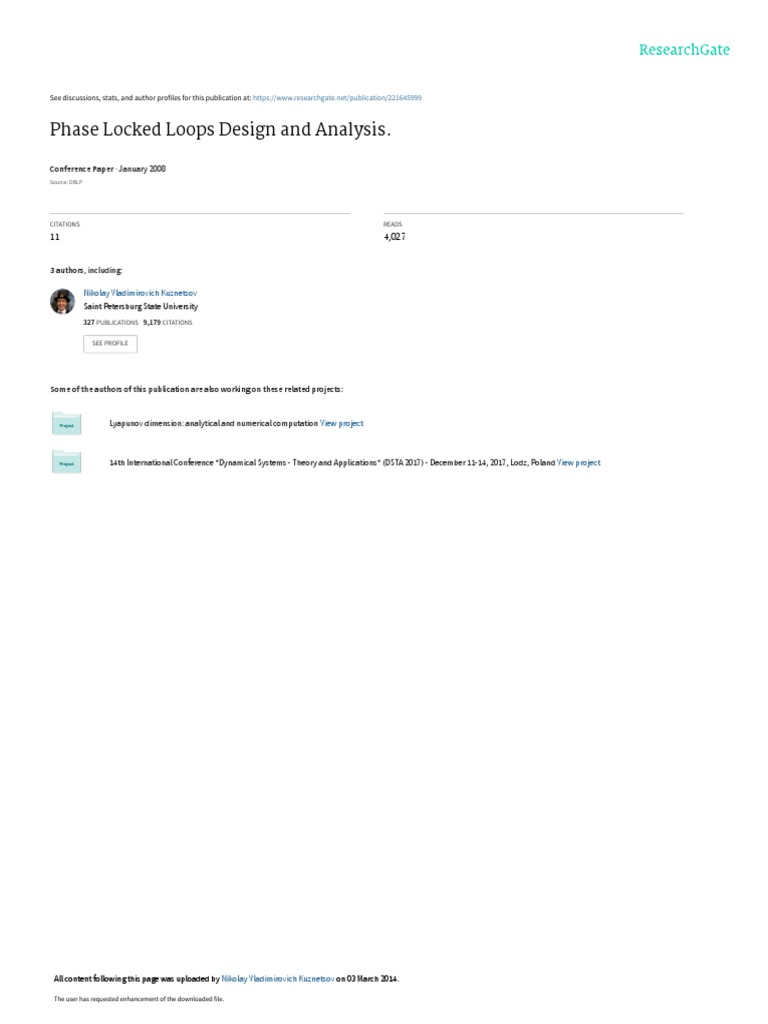 Phase_Locked_Loops_Design_and_Analysis PDF Computer Engineering