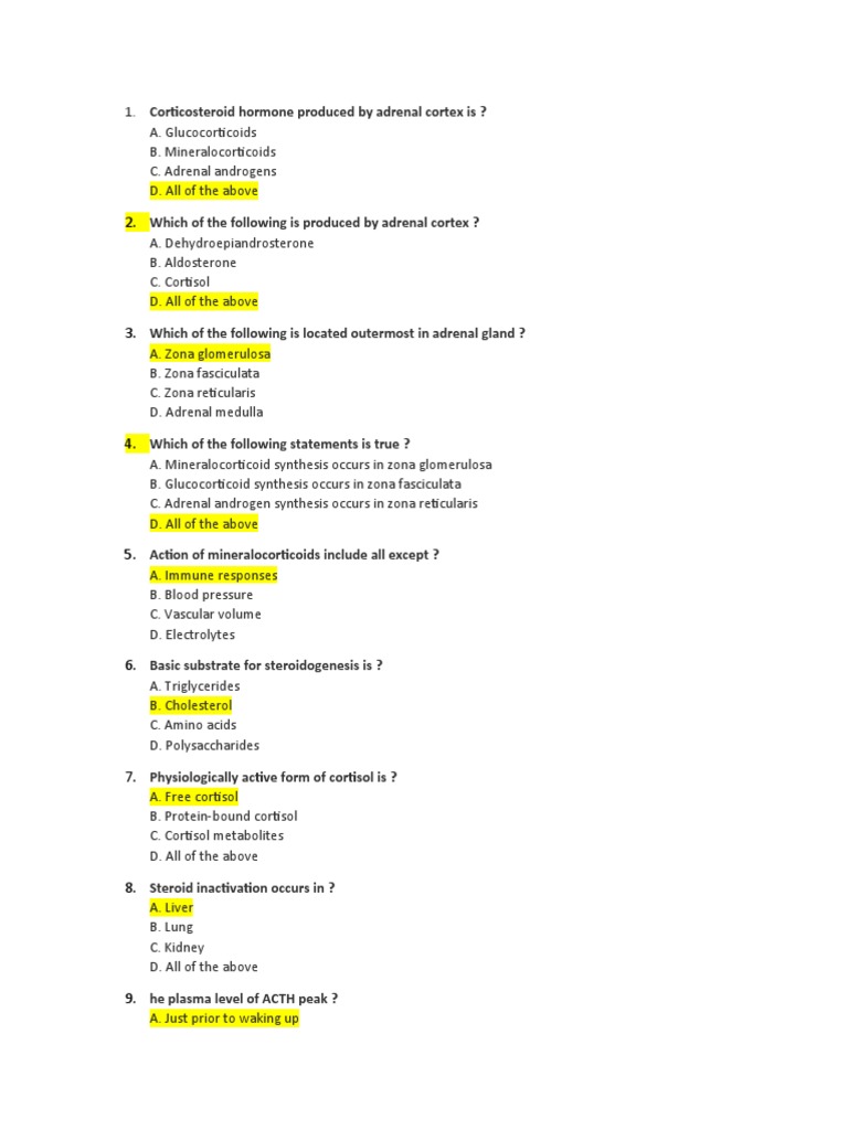 Adrenal Tests PDF Adrenal Gland Adrenocorticotropic Hormone