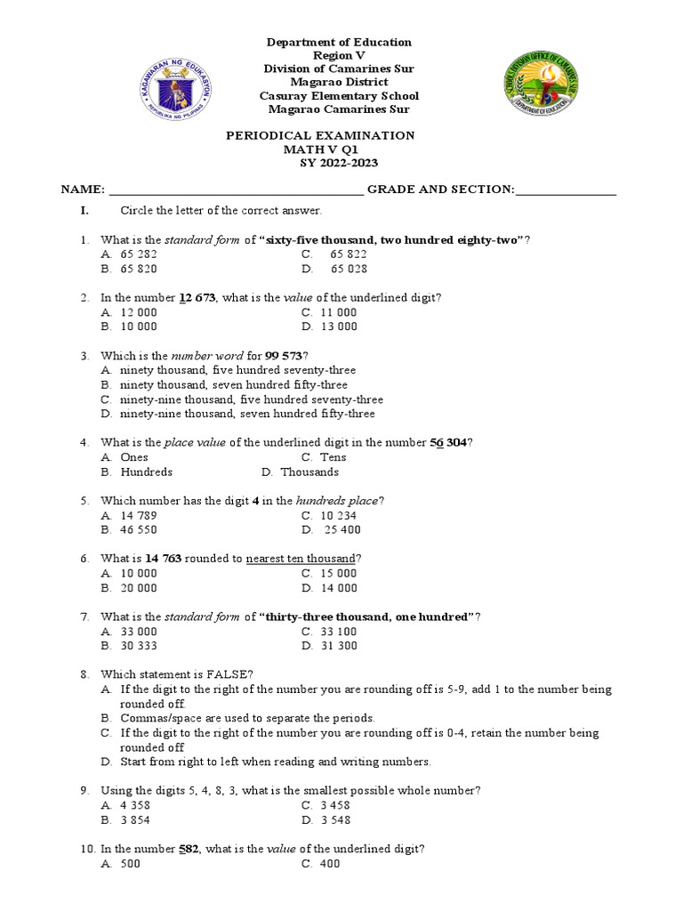 TQ - Math 5 | PDF