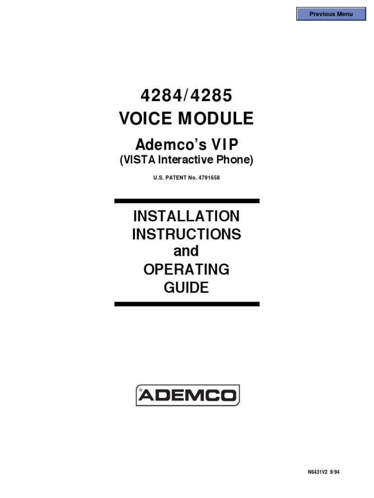4284-85 Voice Module | PDF | Technology & Engineering