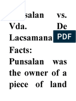 Punsalan vs. Vda. de Lacsamana